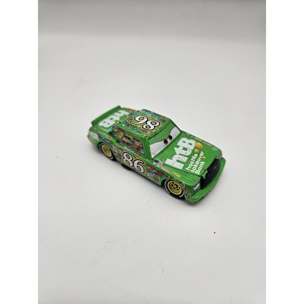 MATTEL DISNEY PIXAR CARS CHICK HICKS RACER 86 DIECAST CAR LENTICULAR EYES